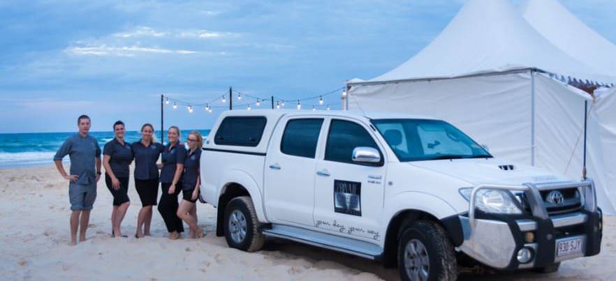 beach wedding catering north stradbroke island